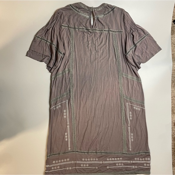 POL| boho dress |butterfly sleeves| tribal |embroidered| SZ Medium - Picture 13 of 15